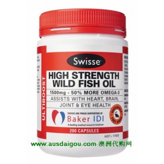 Swisse 瑞思 无味高含量深海鱼油 1500mg 200片